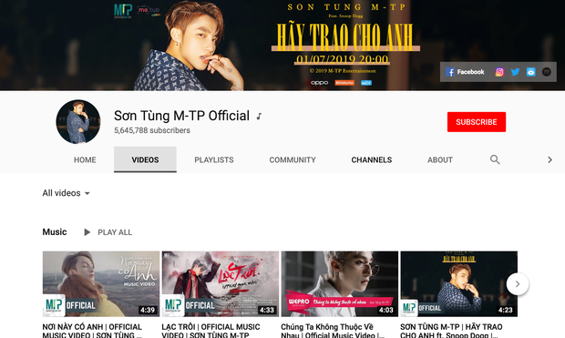 Jack & K-ICM liên tiếp vượt kỷ lục của Sơn Tùng, nhưng so sánh gia tài trên Youtube thì khác nhau một trời một vực - Ảnh 2. Jack & K-ICM liên tiếp vượt kỷ lục của Sơn Tùng, nhưng so sánh gia tài trên Youtube thì khác nhau một trời một vực - Ảnh 2.