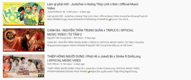 Canh Ba bám dai mấy cũng phải chịu thất thủ trước bộ ba Hoàng Thùy Linh - Đen Vâu - JustaTee, X2X cuối cùng cũng thoát dớp one-hit-wonder! - Ảnh 1.