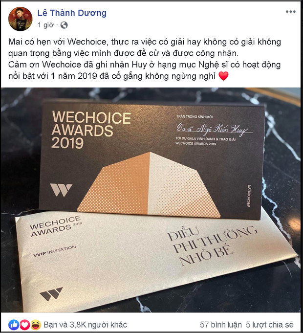 Cả dàn sao Vbiz đông đảo hào hứng khoe chiếc vé độc WeChoice Awards 2019: Điều phi thường ẩn trong xấp giấy nhỏ! - Ảnh 2.