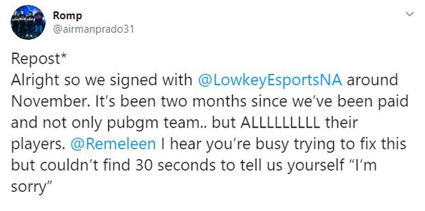 Sốc: Tổ chức Lowkey Esports bị tố nợ lương hàng loạt, riêng team LMHT vẫn còn hơn 1 tỷ đồng chưa thanh toán - Ảnh 1. Sốc: Tổ chức Lowkey Esports bị tố nợ lương hàng loạt, riêng team LMHT vẫn còn hơn 1 tỷ đồng chưa thanh toán - Ảnh 1.