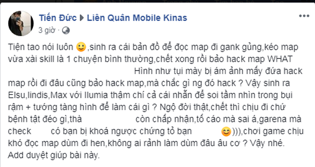 Game thủ Liên Quân Mobile bị tố Hack map: Elsu, Lindis, Max rồi Nhẫn Phong Thần để làm gì? - Ảnh 3.