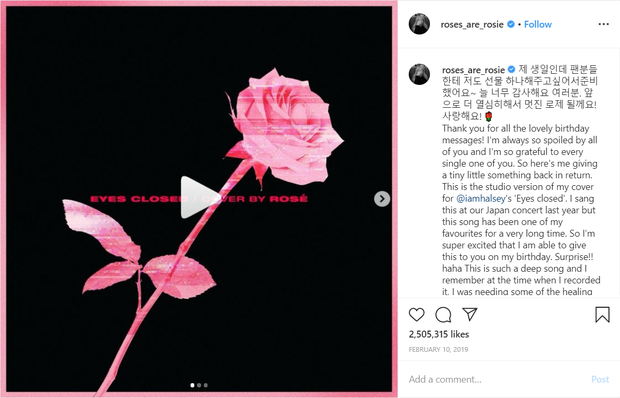 Tâm lý như Rosé và Jennie (BLACKPINK): Sinh nhật mình nhưng người thì cover nhạc, người đăng clip tập nhảy làm quà đáp lại fan - Ảnh 3. Tâm lý như Rosé và Jennie (BLACKPINK): Sinh nhật mình nhưng người thì cover nhạc, người đăng clip tập nhảy làm quà đáp lại fan - Ảnh 3.