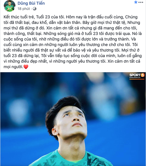 Bùi Tiến Dũng dằn vặt bản thân sau trận thua CHDCND Triều Tiên, Midu, Quyền Linh và dàn sao Việt đồng loạt lên tiếng - Ảnh 1.