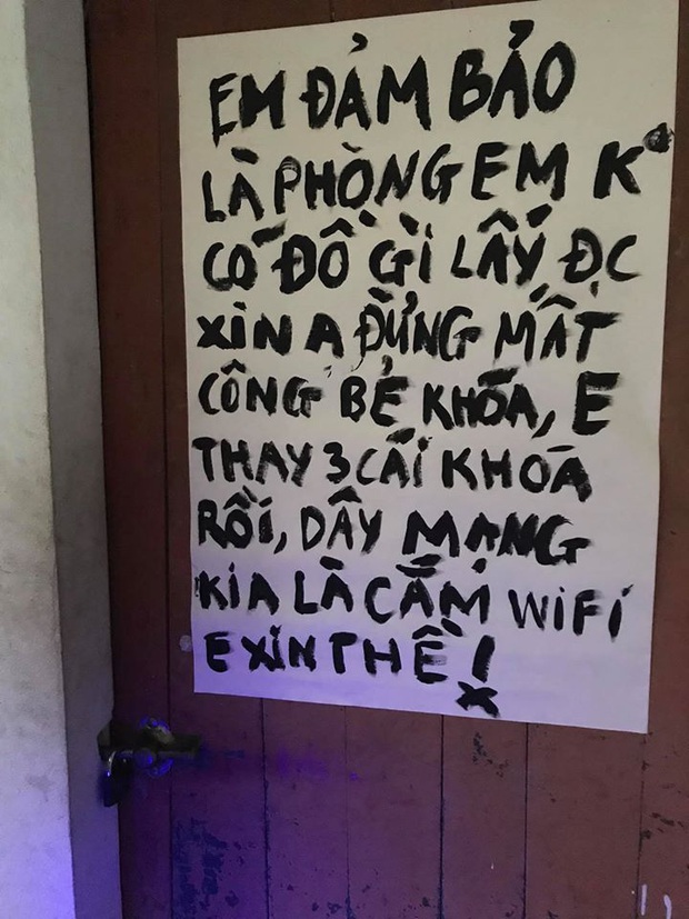 Dòng nhắn nhủ gửi kẻ trộm của cậu sinh viên trước khi về quê nghỉ Tết khiến nhiều người cạn lời: Em đảm bảo phòng em không có gì lấy được, em xin thề - Ảnh 2. Dòng nhắn nhủ gửi kẻ trộm của cậu sinh viên trước khi về quê nghỉ Tết khiến nhiều người cạn lời: Em đảm bảo phòng em không có gì lấy được, em xin thề - Ảnh 2.