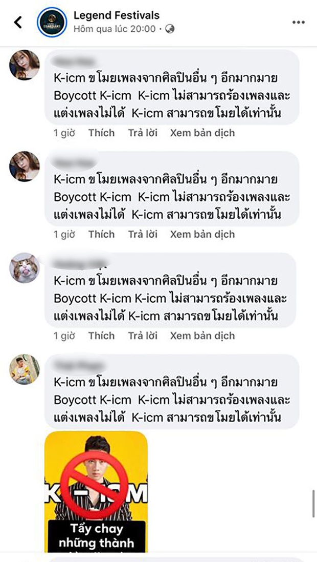 Cư dân mạng tràn vào công kích fanpage lễ hội âm nhạc quốc tế mời K-ICM biểu diễn, buộc BTC phải xoá bài đăng? - Ảnh 2. Cư dân mạng tràn vào công kích fanpage lễ hội âm nhạc quốc tế mời K-ICM biểu diễn, buộc BTC phải xoá bài đăng? - Ảnh 2.