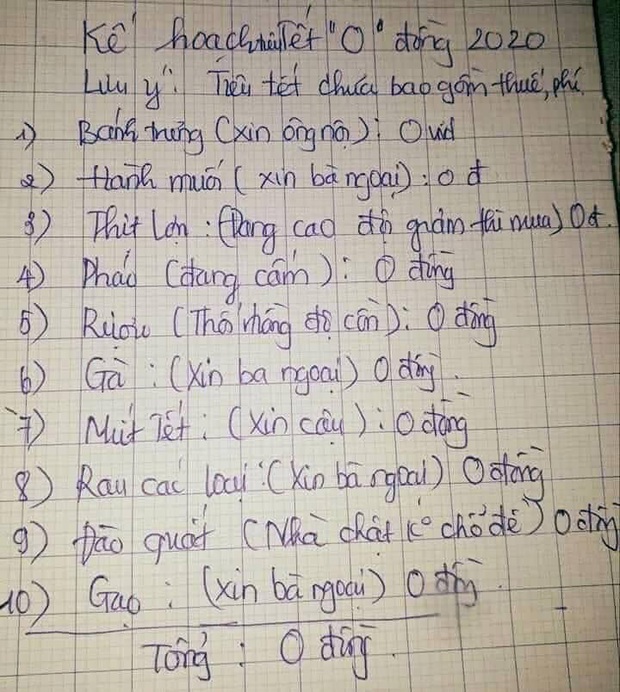 Bảng chi tiêu siêu tiết kiệm cả Tết không mất 1 xu mà thứ gì cũng có của cô vợ trẻ và sự thật phía sau khiến nhiều người té ngửa - Ảnh 2. Bảng chi tiêu siêu tiết kiệm cả Tết không mất 1 xu mà thứ gì cũng có của cô vợ trẻ và sự thật phía sau khiến nhiều người té ngửa - Ảnh 2.