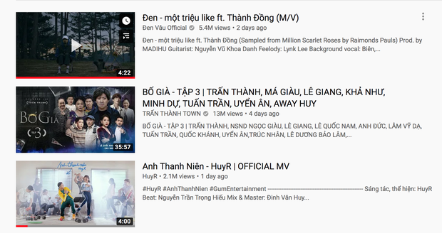 Đe doạ cả Trấn Thành lẫn Đen Vâu, Anh Thanh Niên HuyR cạnh tranh top trending quyết liệt dù chỉ mới tung MV chưa đầy 24h - Ảnh 3. Đe doạ cả Trấn Thành lẫn Đen Vâu, Anh Thanh Niên HuyR cạnh tranh top trending quyết liệt dù chỉ mới tung MV chưa đầy 24h - Ảnh 3.