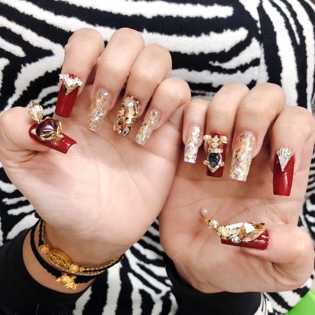 Chị em nô nức vào khoe bộ nail chơi Tết: Người làm đơn giản chỉ vài chục, người sương sương bộ móng hơn 700k - Ảnh 3.