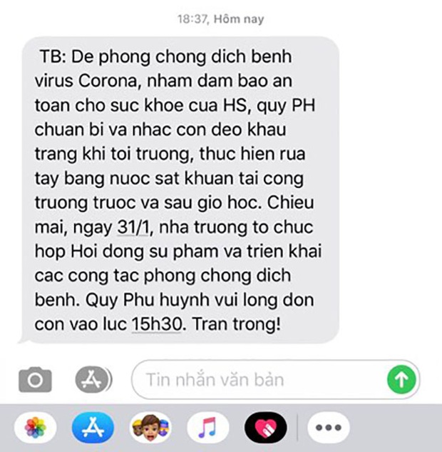 Trước thông tin phát hiện thêm trường hợp nhiễm virus Corona, một trường học ở Hà Nội yêu cầu 100% học sinh đeo khẩu trang đến lớp - Ảnh 3.