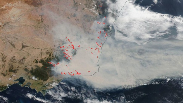 Đại thảm họa cháy rừng Úc nhìn từ không gian: Cả nước như quả cầu lửa, những mảng xanh trù phú bị thay bằng màu khói trắng tang thương - Ảnh 5.