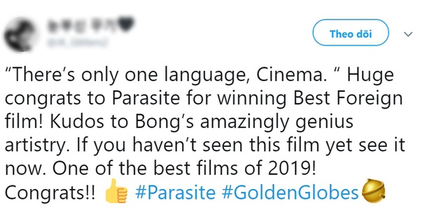 Netizen phấn khích vì Parasite thắng lớn ở Quả Cầu Vàng: Chị gái phiên dịch nhìn chú Bong đê mê y chang tụi mình! - Ảnh 5.