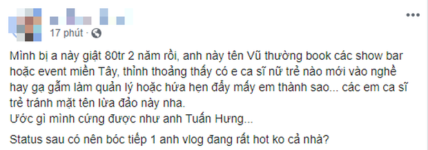 Tuấn Hưng tố thẳng mặt bầu show quỵt tiền, quản lý Noo Phước Thịnh nhanh chóng hưởng ứng còn hứa hẹn bóc phốt một Vlogger đang rất hot? - Ảnh 2.