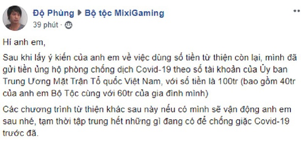 Những hot streamer Việt nhiệt tình làm từ thiện, cộng đồng cho luôn 10 điểm nhân phẩm! - Ảnh 2.