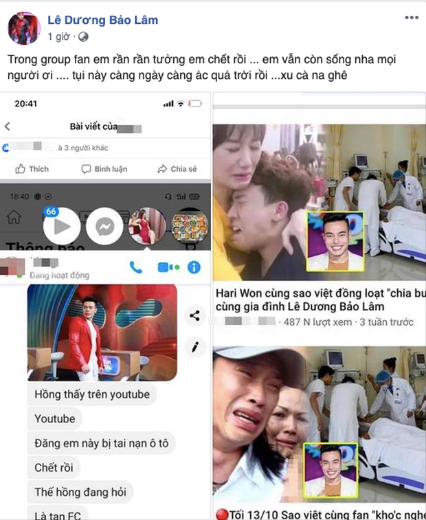 Le Duong Bao Lam was rumored to have passed away on a number of YouTube channels, including images of Hari Won - Tran Thanh present at the funeral - Photo 2.