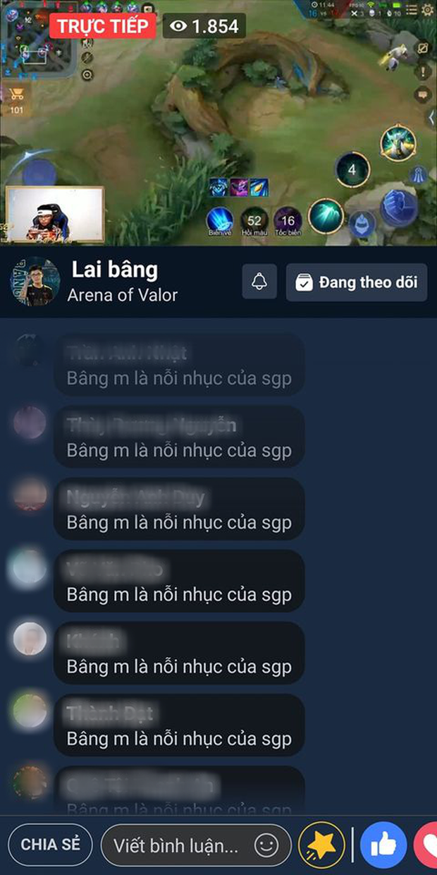 Lai Bâng bị hàng loạt antifan tấn công, spam chỉ trích loạn xạ ngay trên livestream - Ảnh 1.