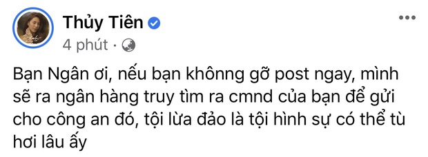 Cảnh báo: Xuất hiện Fanpage giả mạo Thuỷ Tiên kêu tiền từ thiện, nữ ca sĩ đích thân lên tiếng bày tỏ thái độ quyết liệt - Ảnh 3.