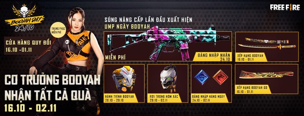 Free Fire: Game thủ nhận được nhiều quà cỡ nào từ sự kiện Booyah Day 24/10? - Ảnh 1.