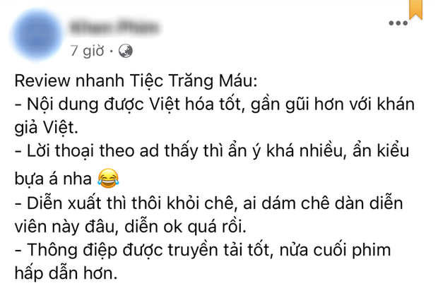 Netizen review nóng Tiệc Trăng Máu: Bom tấn Việt tròn trịa nhất năm, phim hay ăn đứt bản Hàn nha! - Ảnh 10. Netizen review nóng Tiệc Trăng Máu: Bom tấn Việt tròn trịa nhất năm, phim hay ăn đứt bản Hàn nha! - Ảnh 10.