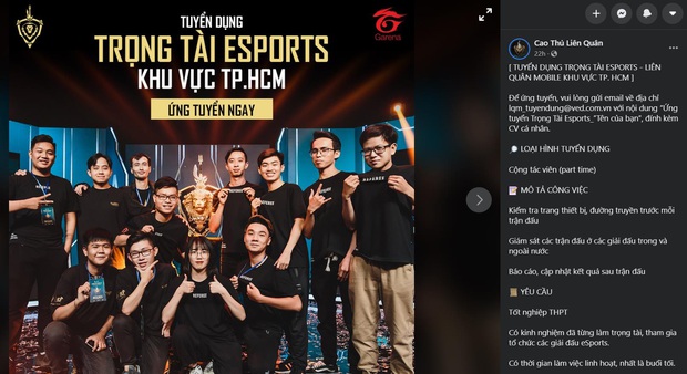 Liên Quân Mobile đăng tuyển trọng tài cho giải đấu eSports, cộng đồng mạng õng ẹo làm giá - Ảnh 3.