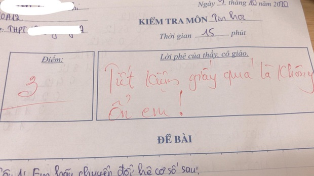 Thầy giáo cho đề kiểm tra cực khó, học trò khóc ròng vì điểm thấp nhưng liền mát lòng mát dạ ngay vì loạt lời phê cưng muốn xỉu - Ảnh 5.