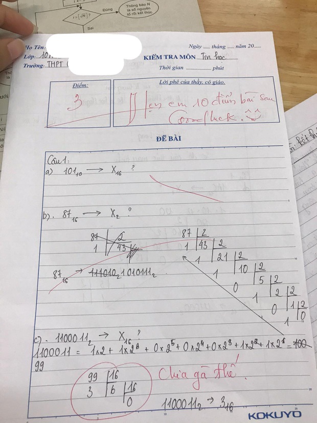 Thầy giáo cho đề kiểm tra cực khó, học trò khóc ròng vì điểm thấp nhưng liền mát lòng mát dạ ngay vì loạt lời phê cưng muốn xỉu - Ảnh 1.
