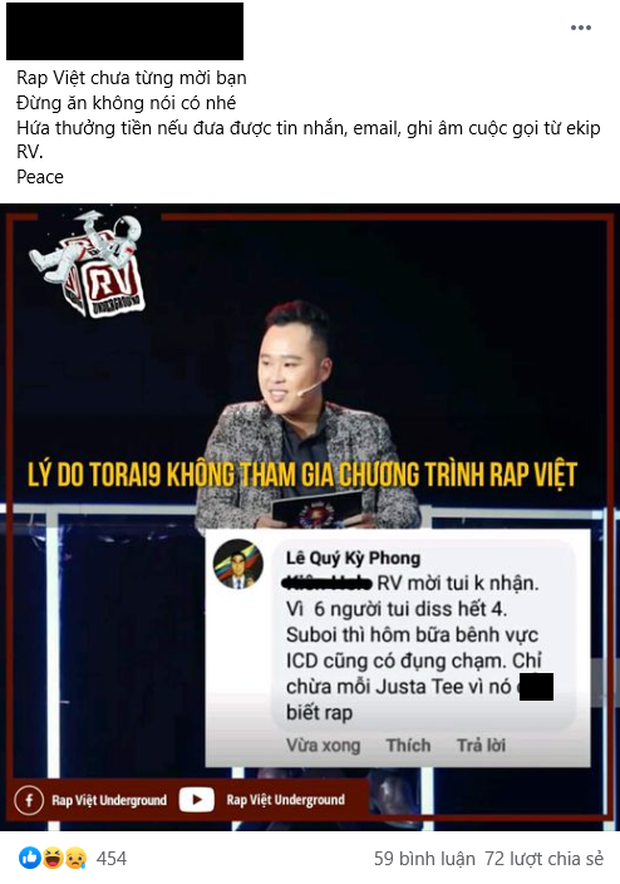 Rhymastic và Wowy đáp trả cực gắt sau khi rapper Torai9 tuyên bố từng từ chối lời mời của Rap Việt, còn cà khịa JustaTee không biết rap - Ảnh 5. Rhymastic và Wowy đáp trả cực gắt sau khi rapper Torai9 tuyên bố từng từ chối lời mời của Rap Việt, còn cà khịa JustaTee không biết rap - Ảnh 5.
