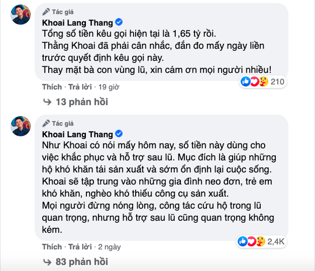 Cả “vũ trụ vlogger” cùng đồng lòng hướng về miền Trung: Khoai Lang Thang kêu gọi được 1,65 tỷ đồng, Bà Tân Vlog gửi thẳng 50 triệu ủng hộ - Ảnh 3.