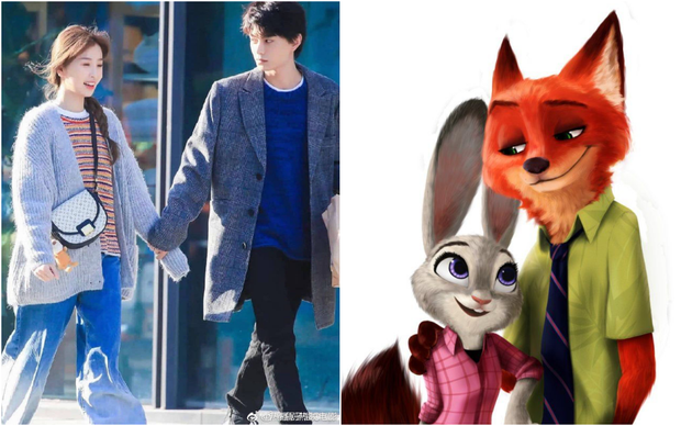 Ngu Thư Hân hớn hở ghẹo Đinh Vũ Hề cưng như đôi bạn thỏ-cáo Disney ở hậu trường - Ảnh 3. Ngu Thư Hân hớn hở ghẹo Đinh Vũ Hề cưng như đôi bạn thỏ-cáo Disney ở hậu trường - Ảnh 3.