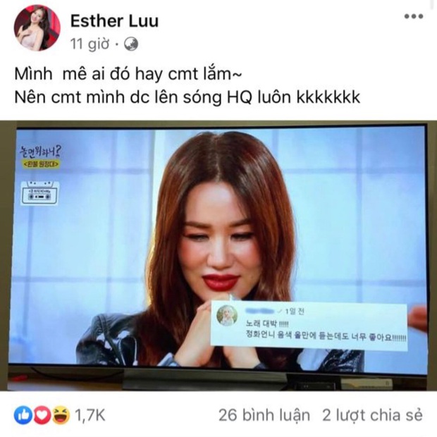 Đi comment dạo khen chị đại Uhm Jung Hwa, Hari Won được lên show nổi tiếng Hàn Quốc nhưng rất tiếc lại bị che tên - Ảnh 2.
