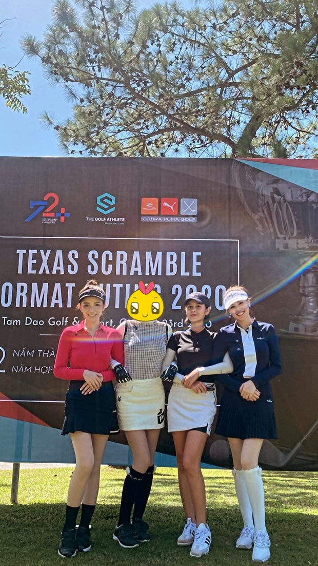 Bức ảnh toát lên nhan sắc và sở thích quý tộc của Á hậu, bạn gái thiếu gia và vợ sắp cưới của chủ sân golf - Ảnh 1.