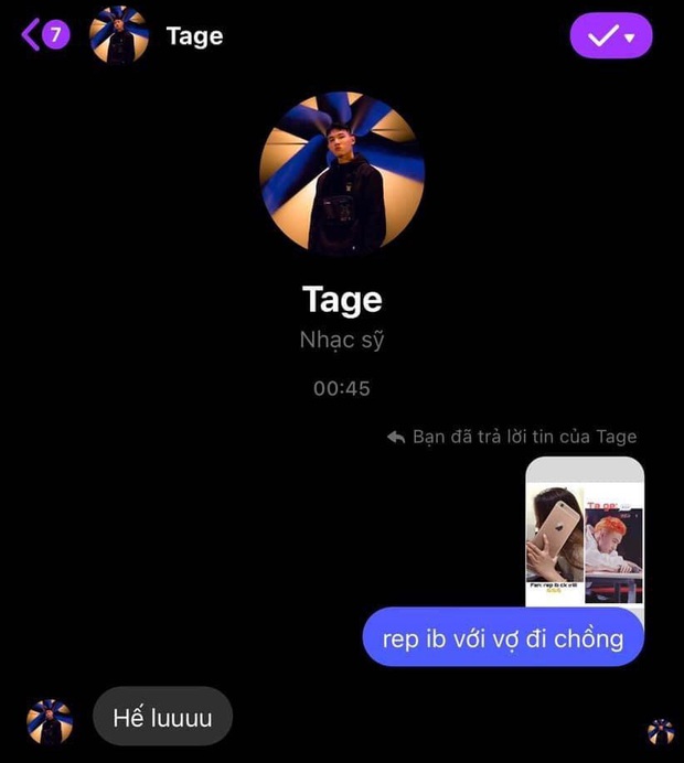 Tage năn nỉ các fan bình tĩnh khi bị spam loạt tin nhắn: Rep inbox chồng ơi sau vòng 3 Rap Việt - Ảnh 4. Tage năn nỉ các fan bình tĩnh khi bị spam loạt tin nhắn: Rep inbox chồng ơi sau vòng 3 Rap Việt - Ảnh 4.