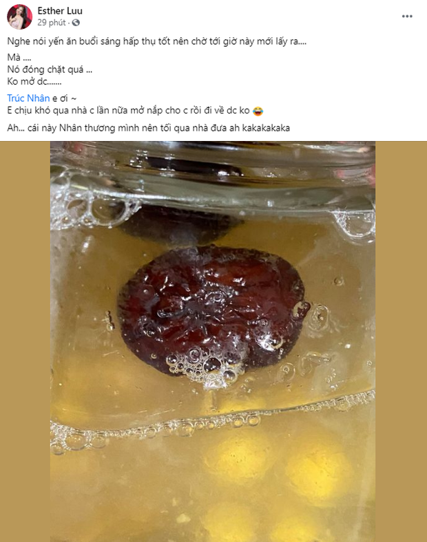 Trúc Nhận tặng đồ tẩm bổ nhưng Hari Won lại được voi đòi tiên: hình như chiều chị quá nên chị hư đúng không? - Ảnh 1.