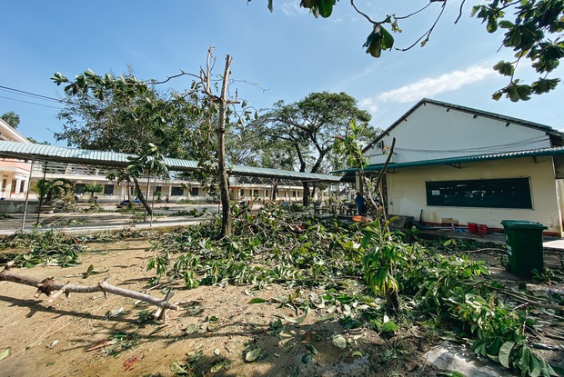 Trường học ở Bình Định tan hoang sau bão số 9, giáo viên vất vả dọn dẹp để chuẩn bị đón học sinh trở lại - Ảnh 5.
