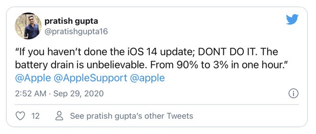 Nếu gặp lỗi hao pin trên iOS 14, bạn có thể phải... xoá sạch iPhone mới giải quyết được - Ảnh 1.