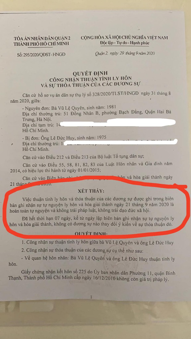 Lệ Quyên chính thức xác nhận đã ly hôn đại gia sau 10 năm: Chúng tôi thuận tình, tự nguyện, không vi phạm đạo đức - Ảnh 3.