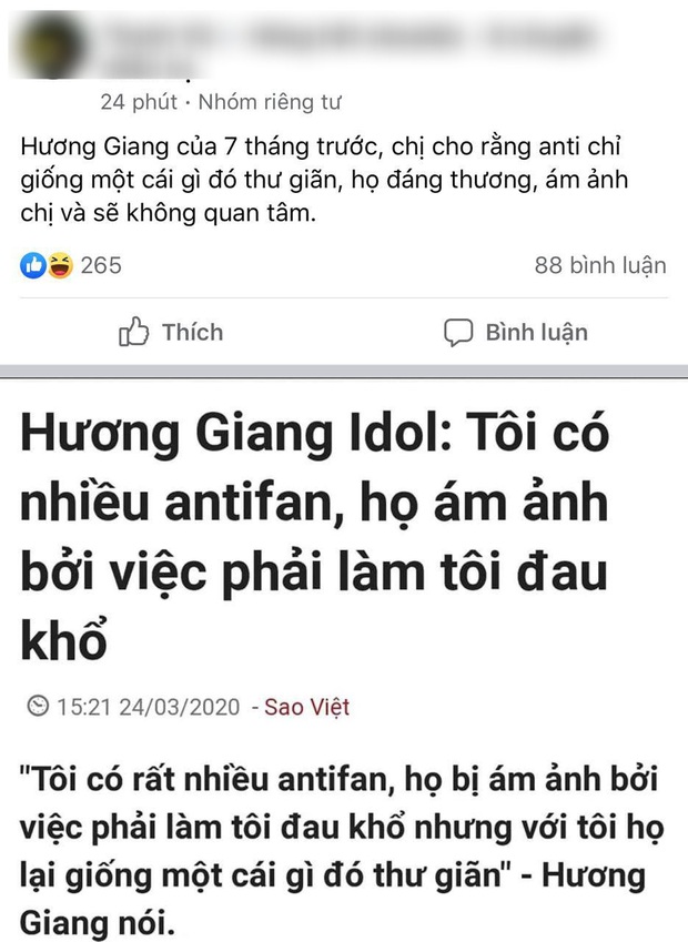 Tranh cãi phát ngôn của Hương Giang 7 tháng trước và hiện tại: Antifan giống một cái gì đó thư giãn, họ mới là đáng thương nhất - Ảnh 3.