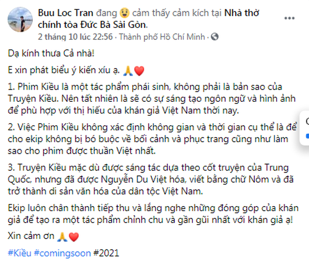 NSX phim Kiều lại đăng tút giữa lùm xùm sai sử: Phim là tác phẩm phái sinh, không phải bản sao Truyện Kiều! - Ảnh 1.