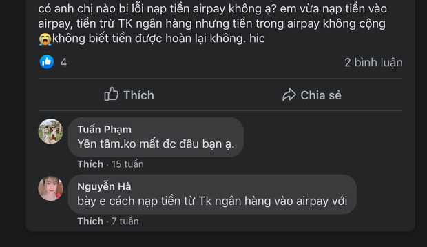 AirPay liên tục gặp sự cố thanh toán, hoàn tiền - Ảnh 6.