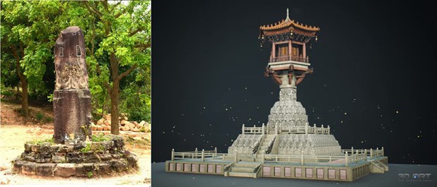 Nhóm nghiên cứu 8x dùng công nghệ 3D phục dựng tháp cổ chùa Dạm - Ảnh 3.