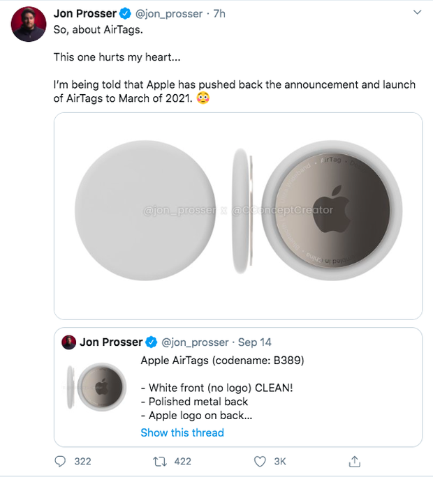 AirTags - Sản phẩm dành cho hội não cá vàng sẽ bị Apple lùi ngày ra mắt - Ảnh 2.