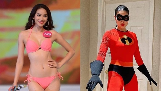 Netizen tranh cãi chuyện Phạm Hương mất eo bánh mì khi hoá trang Halloween: Số đo cực phẩm năm xưa nay đi đâu rồi? - Ảnh 3. Netizen tranh cãi chuyện Phạm Hương mất eo bánh mì khi hoá trang Halloween: Số đo cực phẩm năm xưa nay đi đâu rồi? - Ảnh 3.