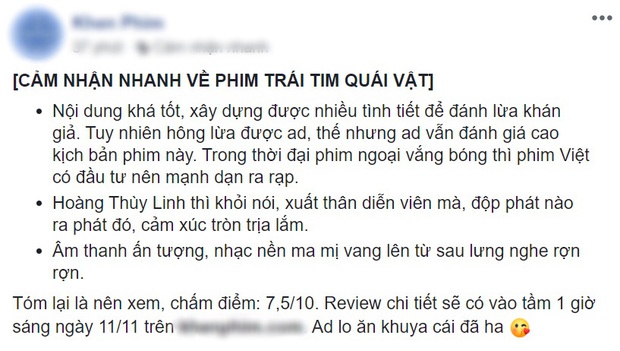 Mạng xã hội bùng nổ vì Trái Tim Quái Vật: Mê muốn xỉu chị đẹp Hoàng Thùy Linh, phim ổn áp đáng xem lắm nha! - Ảnh 10.