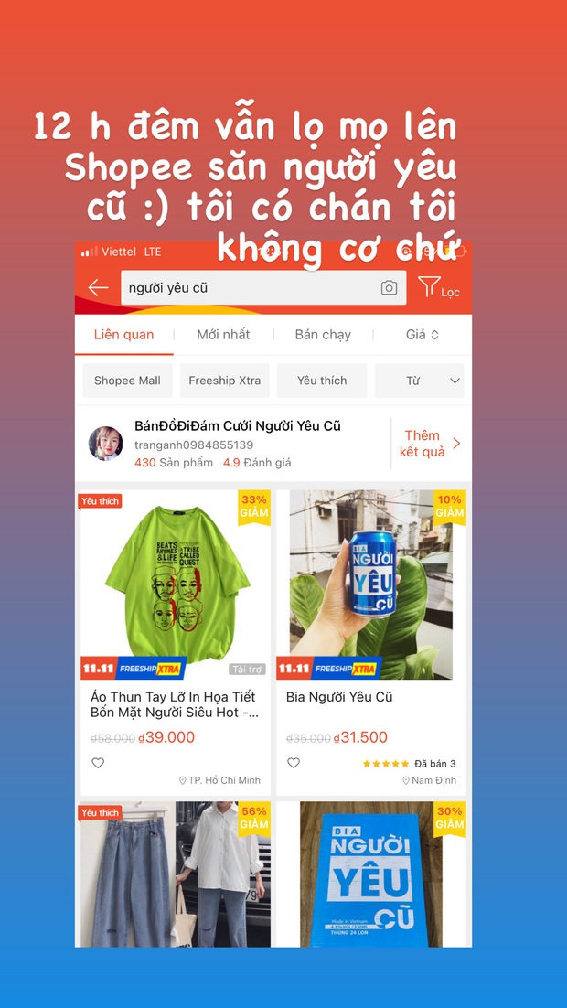 Ngày hội săn sale lớn nhất năm: Shopee bảo gì cũng có mà chị em lên tìm từ bạn trai rồi đến người yêu cũ sao chẳng thấy đâu? - Ảnh 5. Ngày hội săn sale lớn nhất năm: Shopee bảo gì cũng có mà chị em lên tìm từ bạn trai rồi đến người yêu cũ sao chẳng thấy đâu? - Ảnh 5.