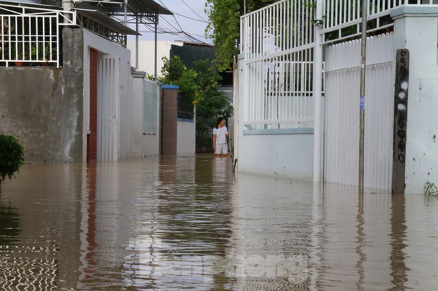 Bão tan nhưng dân phố biển Nha Trang vẫn bì bõm nơi nước ngập - Ảnh 3.