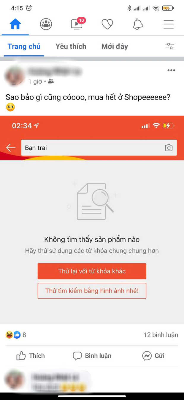 Ngày hội săn sale lớn nhất năm: Shopee bảo gì cũng có mà chị em lên tìm từ bạn trai rồi đến người yêu cũ sao chẳng thấy đâu? - Ảnh 2. Ngày hội săn sale lớn nhất năm: Shopee bảo gì cũng có mà chị em lên tìm từ bạn trai rồi đến người yêu cũ sao chẳng thấy đâu? - Ảnh 2.