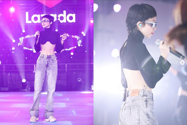 Áo vành đai khoe trọn cơ bụng của Tóc Tiên: bạn thấy chất hay hở hang như không mặc? - Ảnh 1.