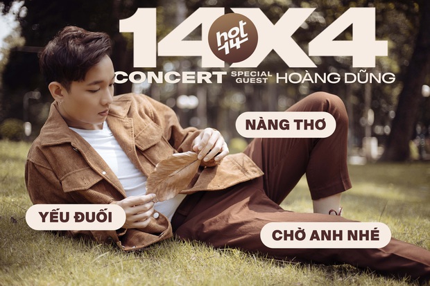 Hoàng Dũng cover bản hit của Thùy Chi, live Nàng Thơ ngọt lịm tại 14x4 Concert mừng 4 tuần liên tiếp Most Streaming trên HOT14! - Ảnh 1.