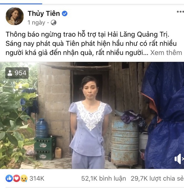 Vụ Thủy Tiên dừng phát tiền cứu trợ ở Hải Lăng vì thấy người nhận tiền đeo vàng: Bác trưởng xóm có tên trong danh sách cứu trợ lên tiếng - Ảnh 1.