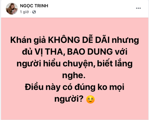 Ngọc Trinh bị netizen “tấn công” sau status ngầm bênh vực Hương Giang, đến mức phải lên tiếng giải thích ngay và luôn! - Ảnh 2.