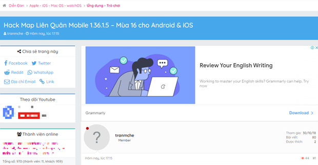 Thành viên diễn đàn công nghệ nổi tiếng tại Việt Nam đăng bài chia sẻ, hướng dẫn hack Liên Quân - Ảnh 3.
